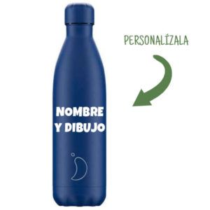 Botellas Personalizadas para Regalo Chilly original 750 ml Azul Mate