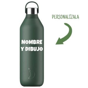 Botellas de agua térmica personalizadas Chillys Serie 2 de 1 litro Verde Pino