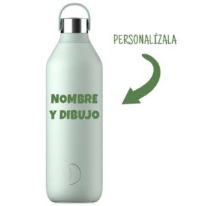 Botellas de agua térmica personalizadas Chillys Serie 2 de 1 litro Verde Menta