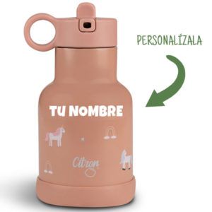 Botella Térmica Infantil de 250ml Citron Personalizadas con Nombre Unicornio